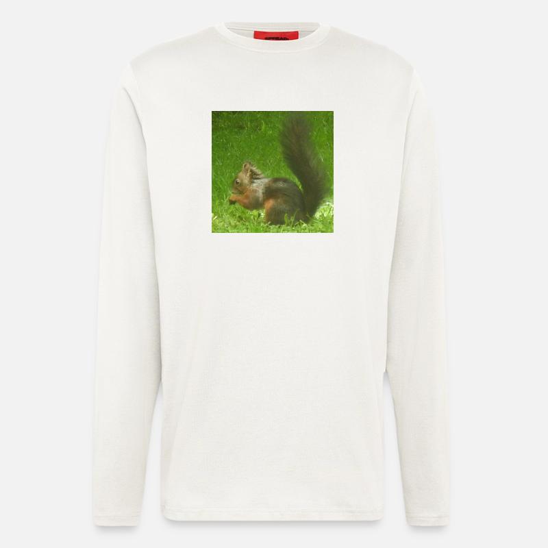 Eichhörnchen Tier Tierliebe Tierfreund Liebe - Langarmshirt - made by SPREAD  - OFF WHITE