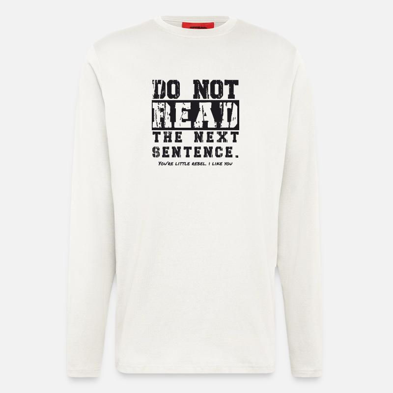 do not read the next sentence - Manches longues bio décontracté fabriqué en UE - OFF WHITE