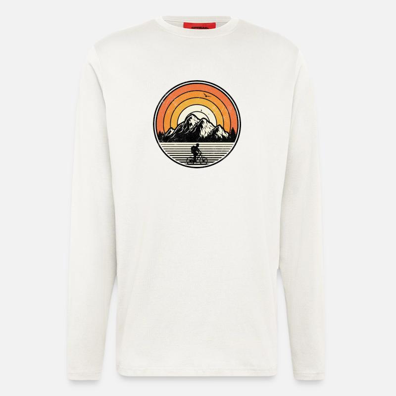 Sunset Mountain Ride - Langarmshirt - made by SPREAD  - OFF WHITE