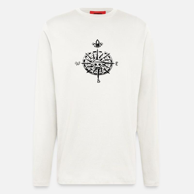 op compas compass - Longsleeve - made by SPREAD  - OFF WHITE