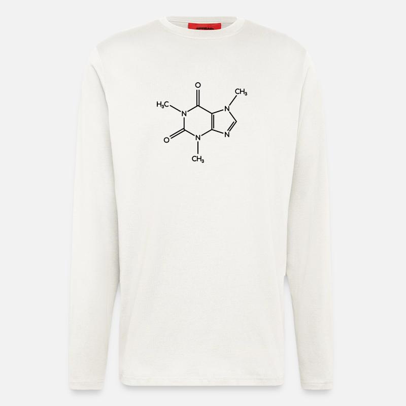 Caffeine Molecule - Structural Formula - Longsleeve - made by SPREAD  - OFF WHITE