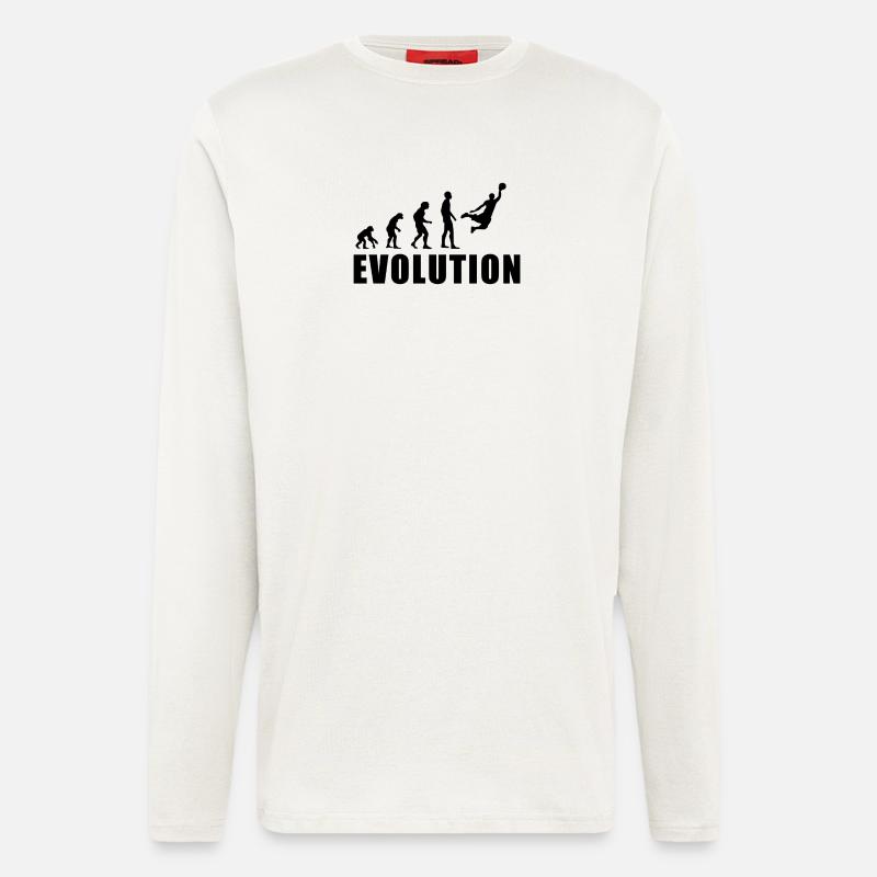 EVOLUTION BASKET Geschenk Basketball - Langarmshirt - made by SPREAD  - OFF WHITE