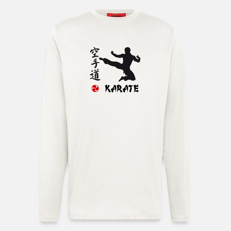 Karate schwarz - Langarmshirt - made by SPREAD  - OFF WHITE