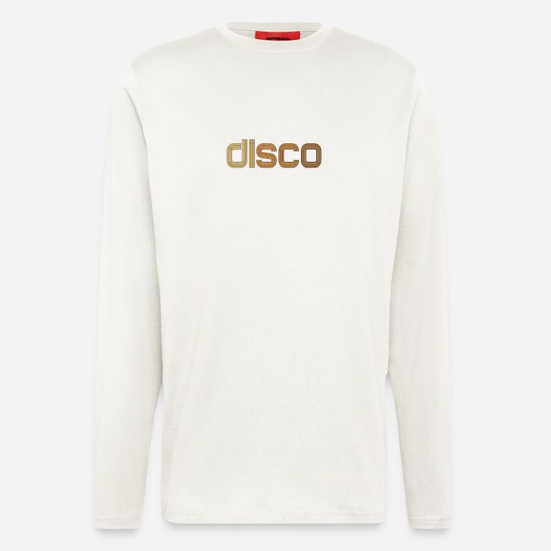 Disco Neon Linienlogo - Langarmshirt - made by SPREAD  - OFF WHITE