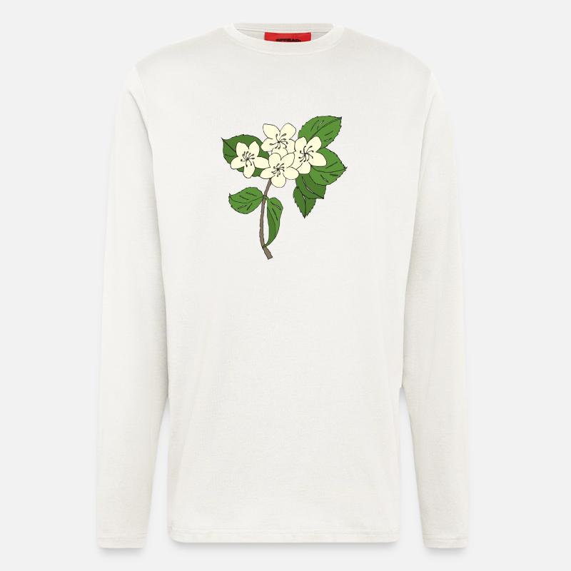 birnbaum blüten - Langarmshirt - made by SPREAD  - OFF WHITE