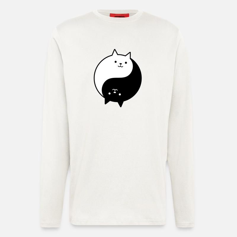 Katze Yin Yang - Langarmshirt - made by SPREAD  - OFF WHITE
