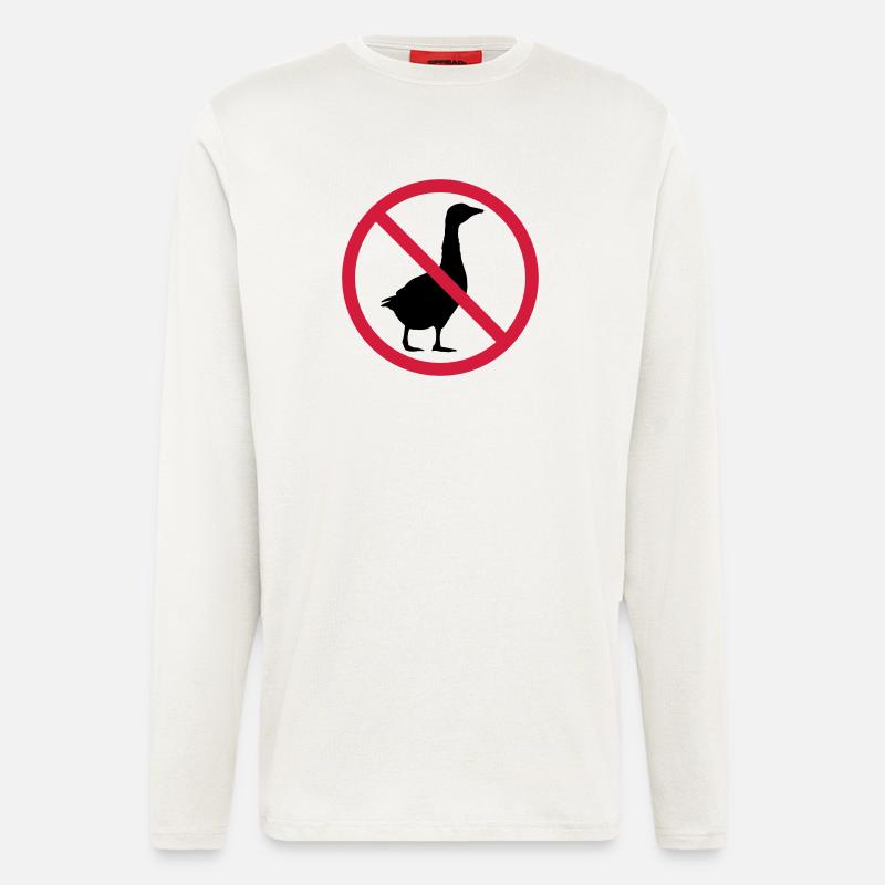 Gans Verboten Schild - Langarmshirt - made by SPREAD  - OFF WHITE