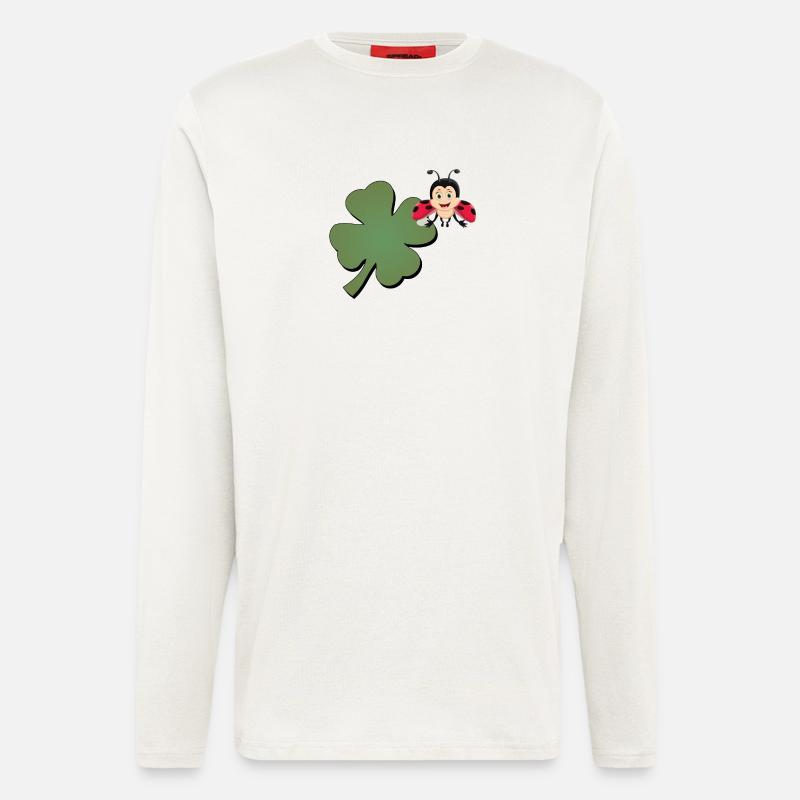 Cloverleaf with Ladybug (ladybug) - Longsleeve - made by SPREAD  - OFF WHITE