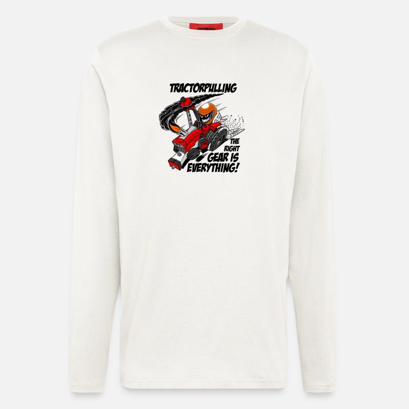 0966 tractor pulling - Longsleeve - made by SPREAD  - OFF WHITE
