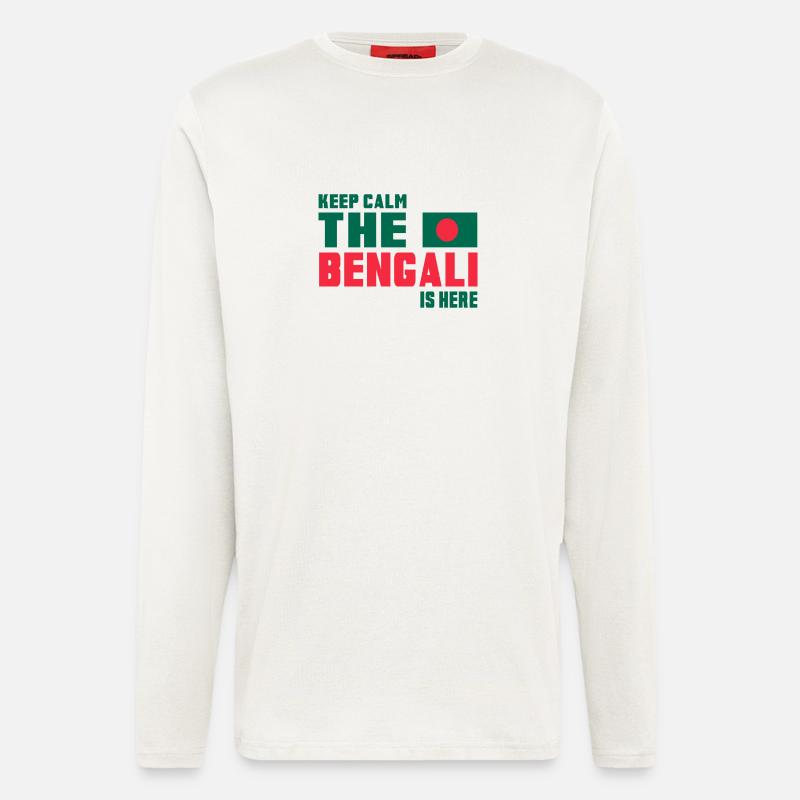 Keep Calm Bangladesch Design / Geschenkidee - Langarmshirt - made by SPREAD  - OFF WHITE