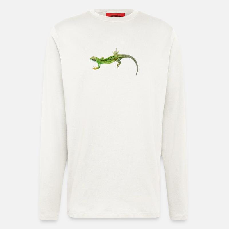 Gecko Green Pattern - Longsleeve - made by SPREAD  - OFF WHITE