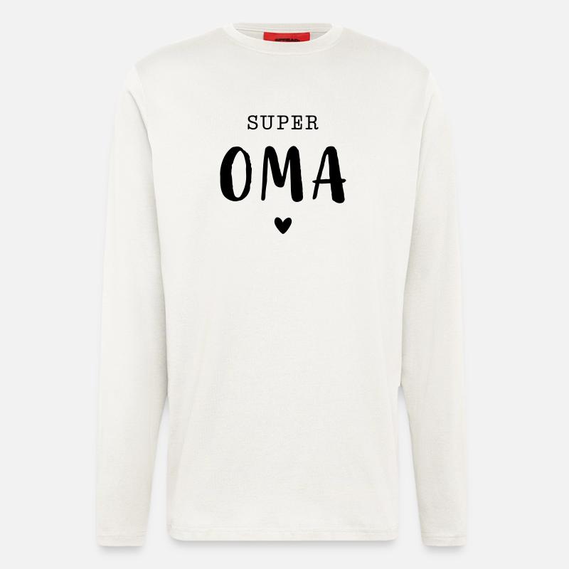 Super Oma mit Herz - Langarmshirt - made by SPREAD  - OFF WHITE