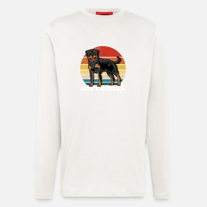 Rottweiler Retro - Langarmshirt - made by SPREAD  - OFF WHITE