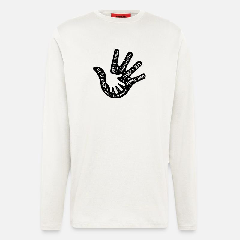 Vater Hand in Hand - Langarmshirt - made by SPREAD - OFF WHITE