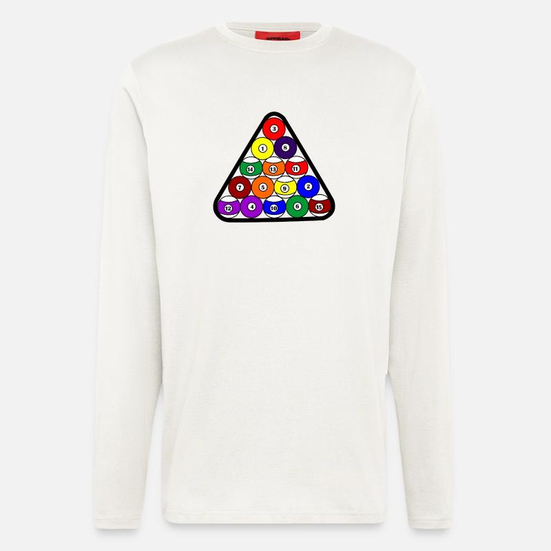 Snookerbälle für Snookerschläger oder Lüge - Langarmshirt - made by SPREAD  - OFF WHITE