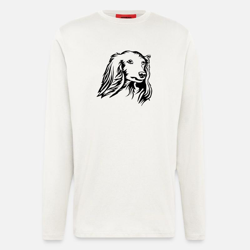 Dackel Kopf - Langarmshirt - made by SPREAD  - OFF WHITE