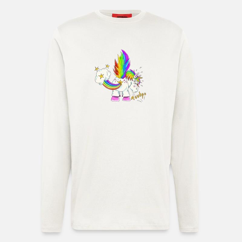 Upsi ein Pupsi Einhorn - Langarmshirt - made by SPREAD  - OFF WHITE