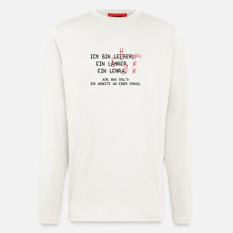 Ich bin Lehrer! (schwarz) - Langarmshirt - made by SPREAD  - OFF WHITE