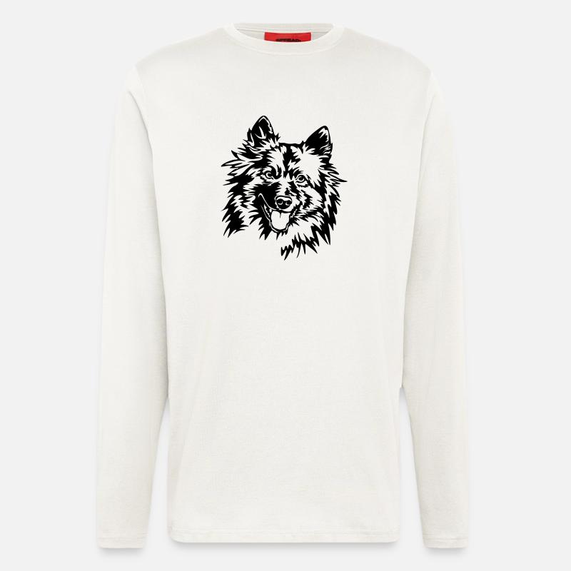 Wolfspitz Head - Longsleeve - made by SPREAD  - OFF WHITE