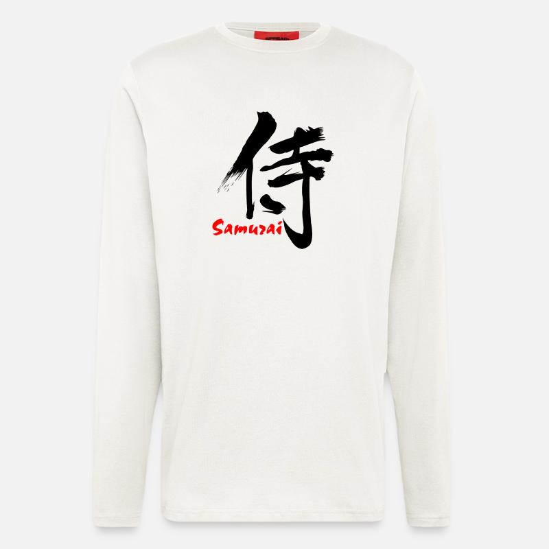Samurai in Japanese kanji script - Longsleeve - made by SPREAD  - OFF WHITE
