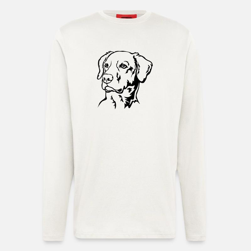 Labrador Kopf - Langarmshirt - made by SPREAD  - OFF WHITE