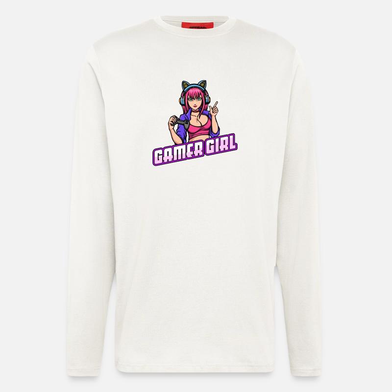 Gamer Queen Headset Controller Zocker - Longsleeve - made by SPREAD  - OFF WHITE