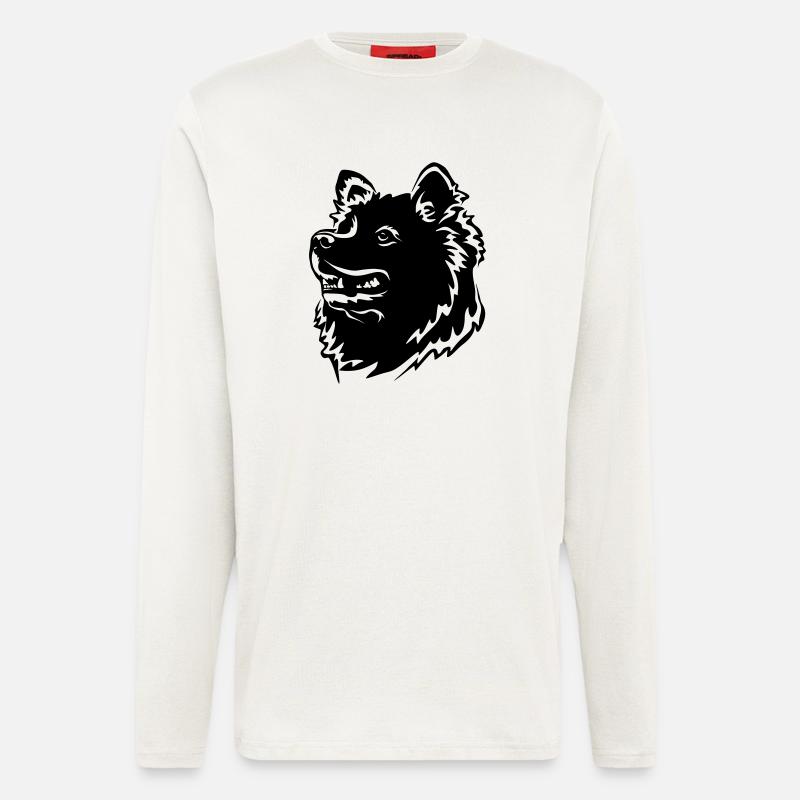 Samojede Kopf - Langarmshirt - made by SPREAD  - OFF WHITE