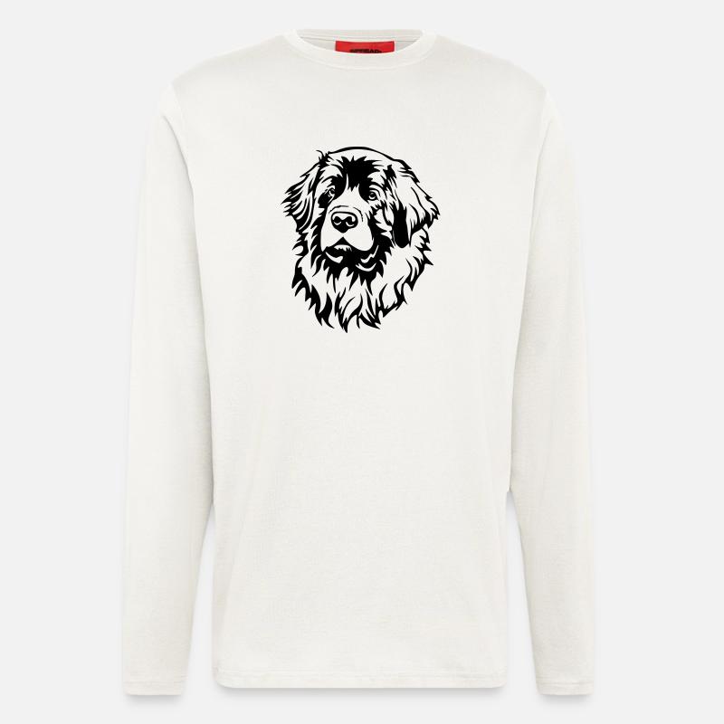 Leonberger Kopf - Langarmshirt - made by SPREAD  - OFF WHITE