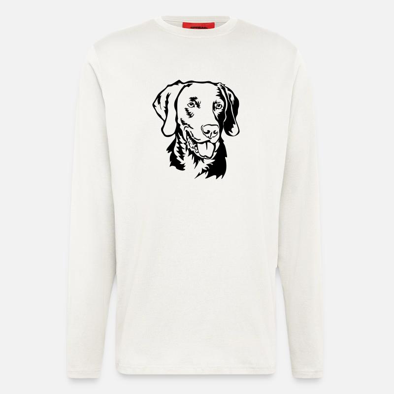 Weimaraner Kopf - Langarmshirt - made by SPREAD  - OFF WHITE