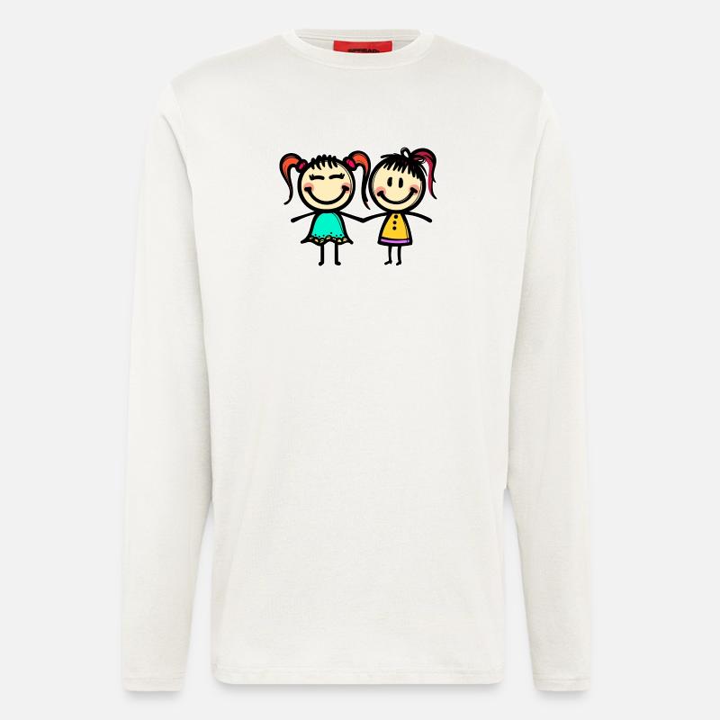 Freundin Beste Freunde - Langarmshirt - made by SPREAD  - OFF WHITE