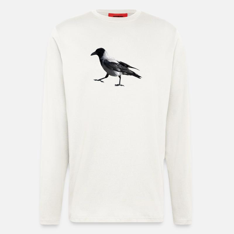 Ein kleiner Schritt durch eine Krähe - Langarmshirt - made by SPREAD  - OFF WHITE