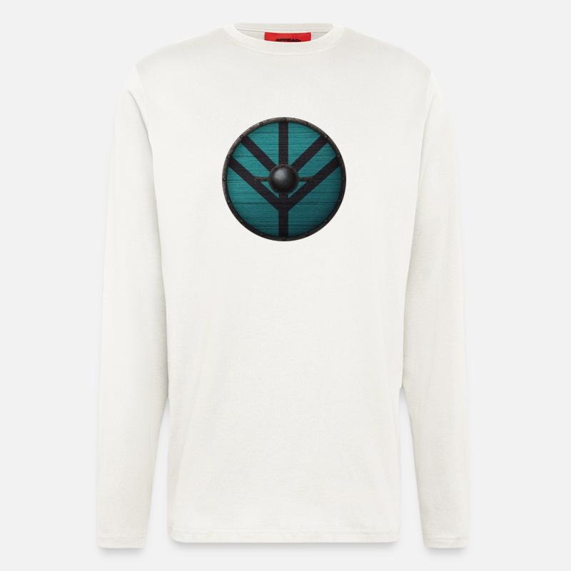 Wikinger-Schild - Langarmshirt - made by SPREAD  - OFF WHITE