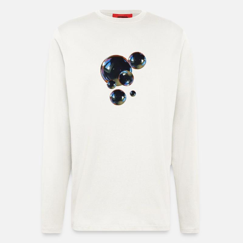 Reflektierende Blasenkunst - Langarmshirt - made by SPREAD  - OFF WHITE