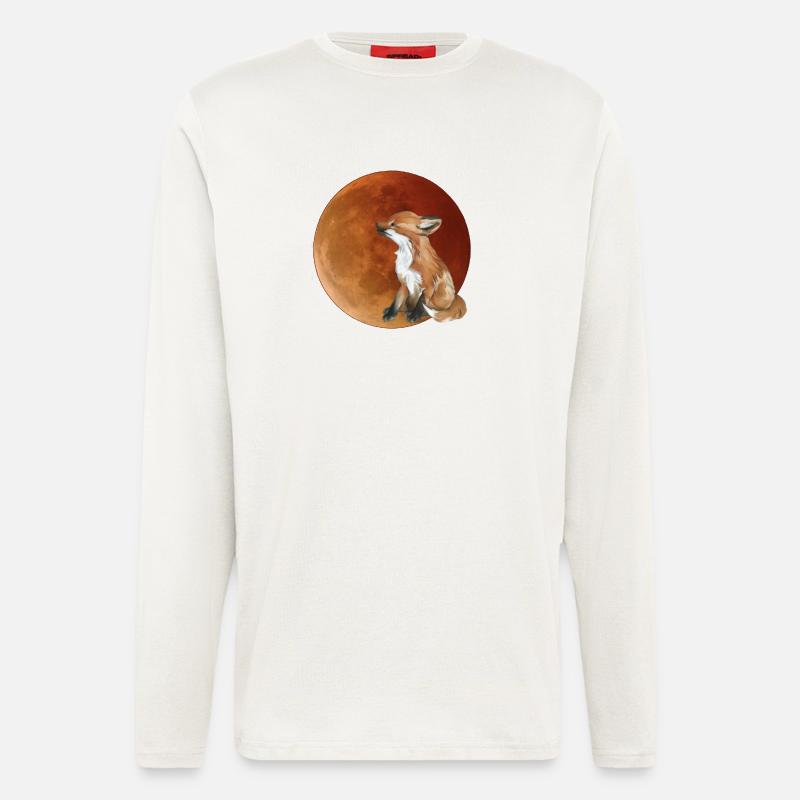 Mondfuchs im Abendlicht - Langarmshirt - made by SPREAD  - OFF WHITE