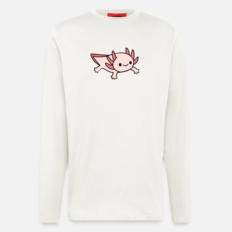Axolotl pnk rose - Langarmshirt - made by SPREAD  - OFF WHITE