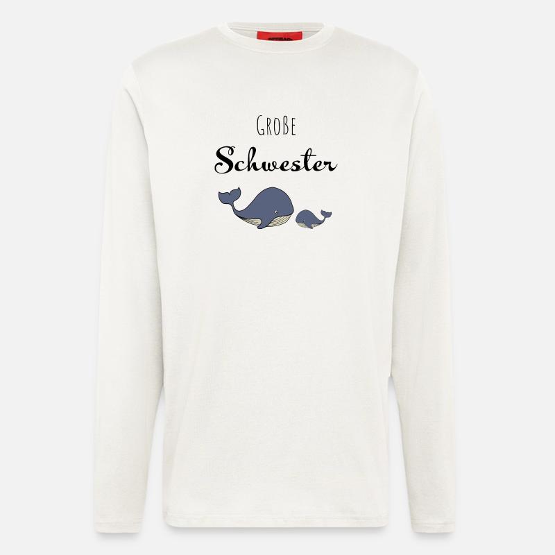 Große Schwester Wal - Langarmshirt - made by SPREAD  - OFF WHITE