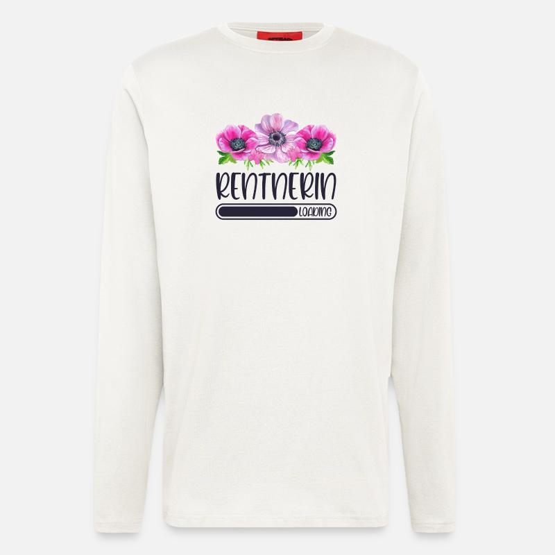 Rentnerin Loading Blumen - Langarmshirt - made by SPREAD  - OFF WHITE