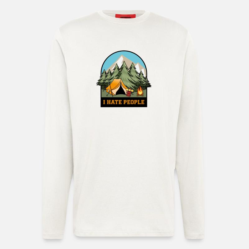 Ich hasse Menschen - Langarmshirt - made by SPREAD  - OFF WHITE