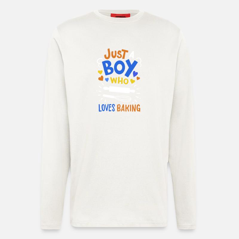 Backen Bäcker Hobbybäcker - Langarmshirt - made by SPREAD  - OFF WHITE
