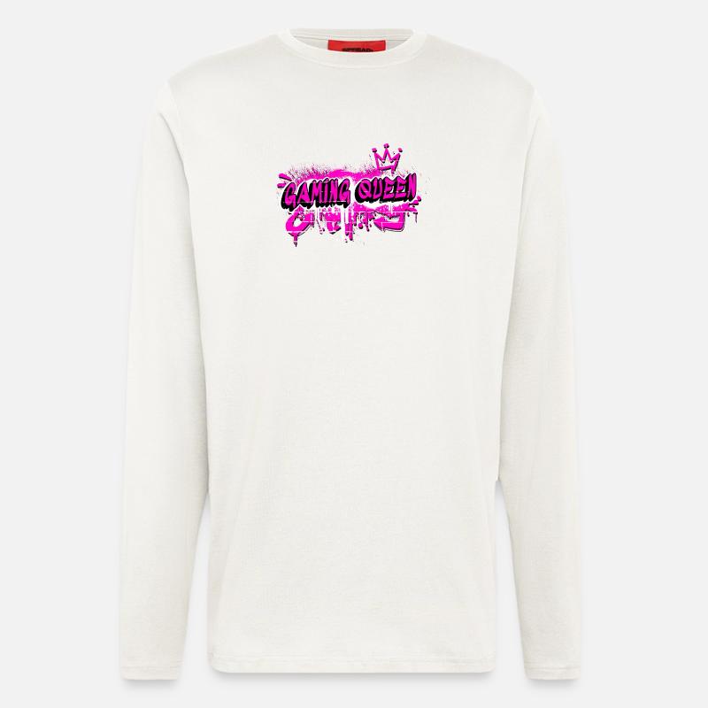 Gaming Queen Graffiti Design - Longsleeve - made by SPREAD  - OFF WHITE