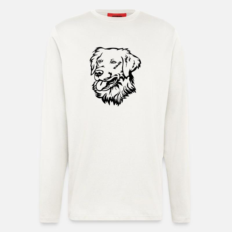 Tête d’or retriever - Manches longues bio décontracté fabriqué en UE - OFF WHITE