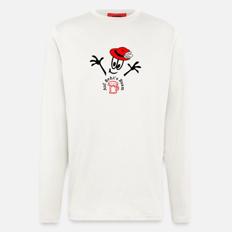 Auf geht's Buam, Comic - Langarmshirt - made by SPREAD  - OFF WHITE