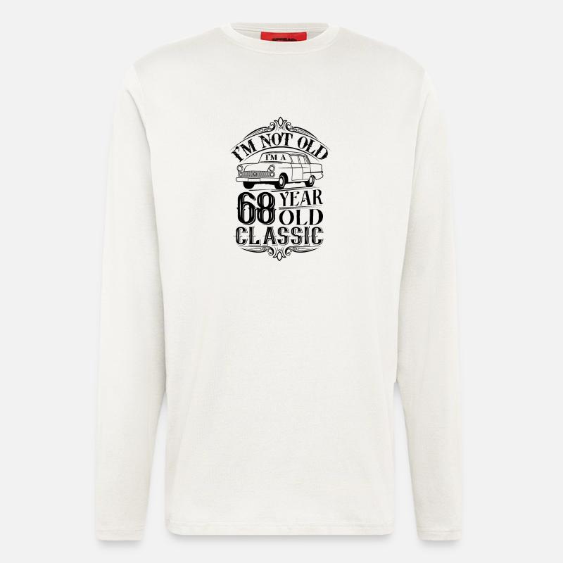 68th Birthday Classic Oldtimer - Longsleeve - made by SPREAD  - OFF WHITE