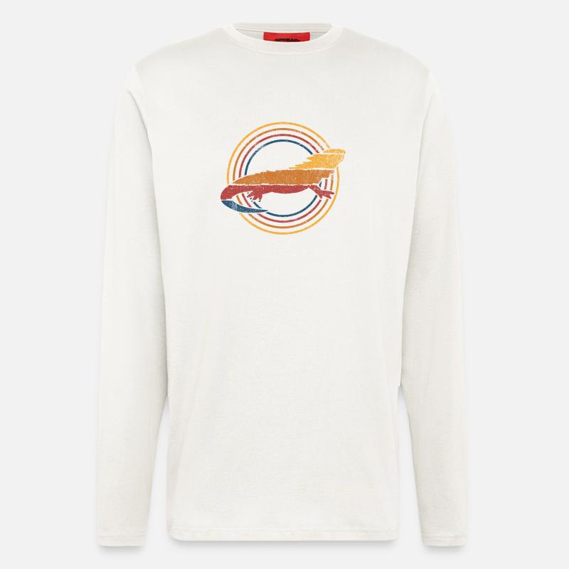 Leguan Eidechse - Langarmshirt - made by SPREAD  - OFF WHITE