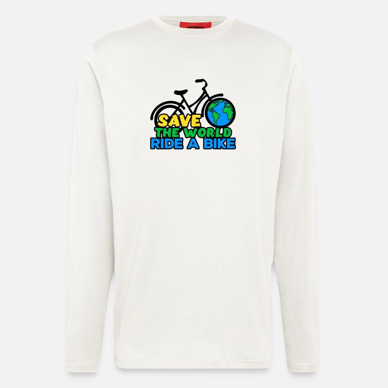 Umwelt Mutter Erde Statement Umweltschutz - Langarmshirt - made by SPREAD  - OFF WHITE
