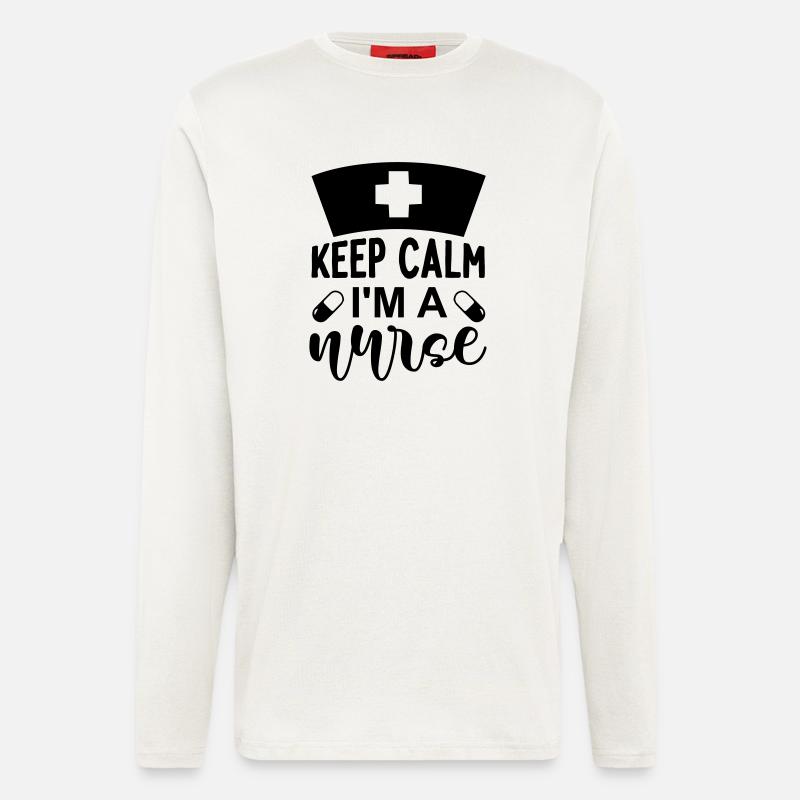 Keep calm im a nurse - Langarmshirt - made by SPREAD  - OFF WHITE