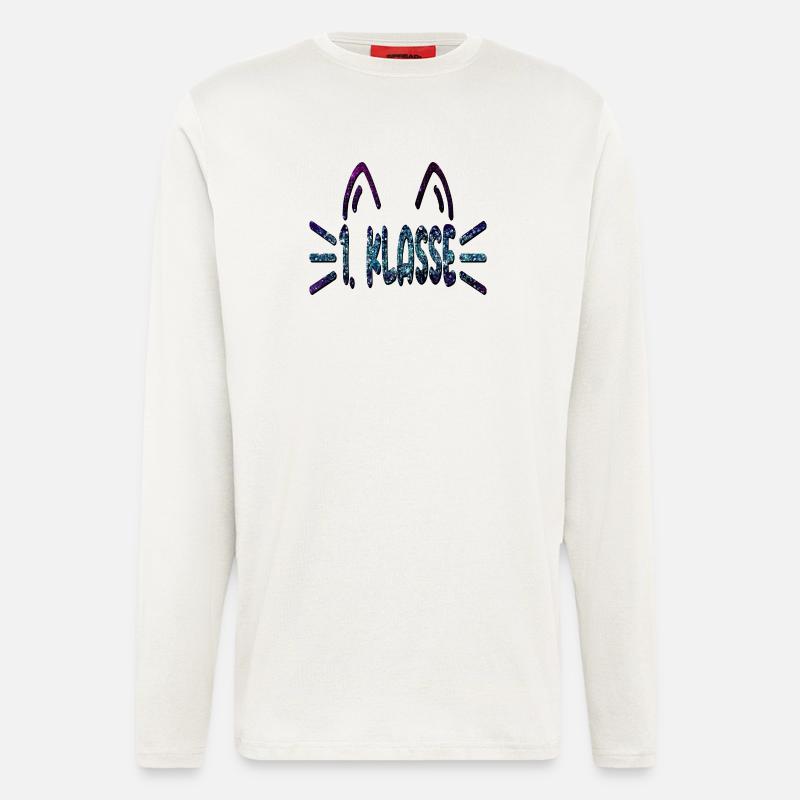 1. Klasse Erstklässlerin - Katzen - Langarmshirt - made by SPREAD  - OFF WHITE