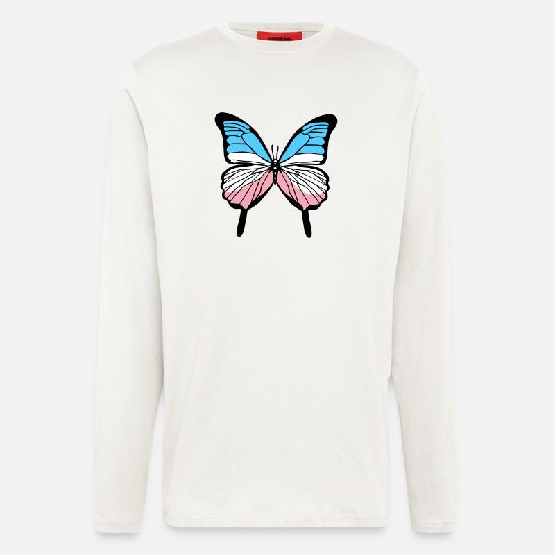 Trans Pride Schmetterling Transgender Pride - Langarmshirt - made by SPREAD  - OFF WHITE