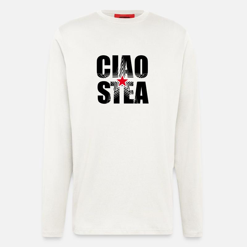 Ciao Stea - Hallo Stern - Langarmshirt - made by SPREAD  - OFF WHITE