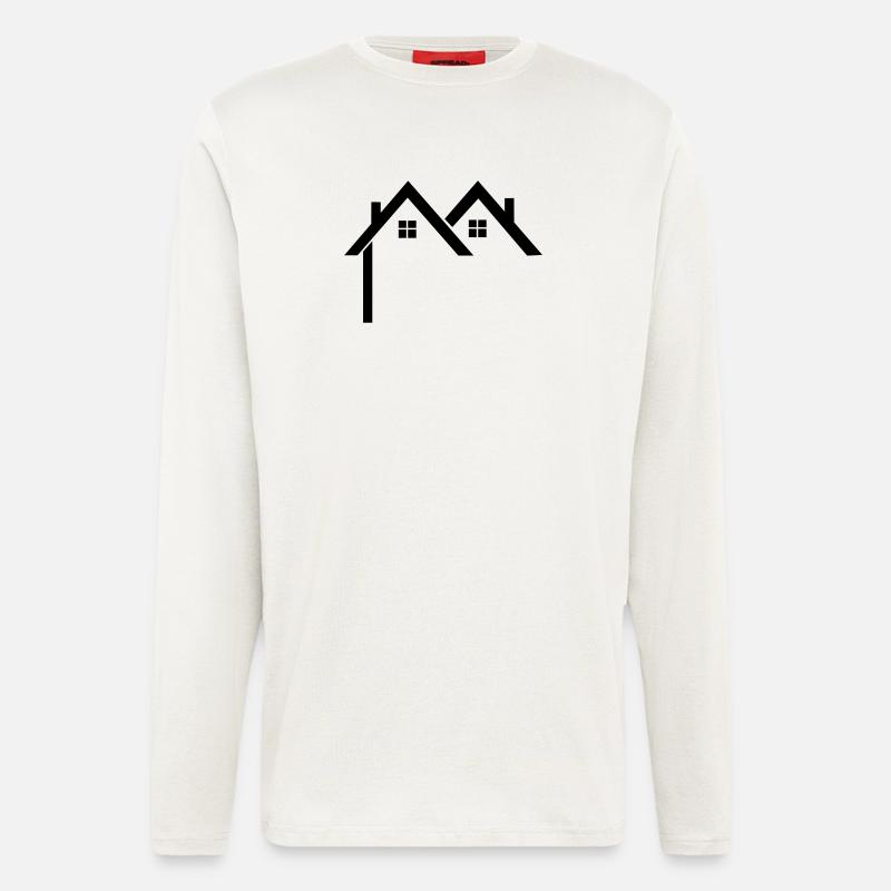Wohngebiet Logo Häuser - Langarmshirt - made by SPREAD  - OFF WHITE